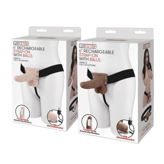 Страпон Lux Fetish 6" Rechargeable