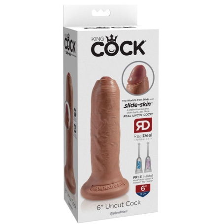 Фаллос King Cock 6" Uncut, Pipedream
