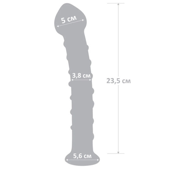 Фаллос из стекла Glas 10" Mr. Swirly