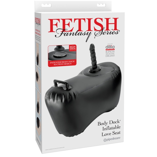 Надувной пуфик с дилдо Body Dock Inflatable Love Seat